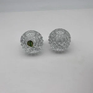 Waterford Kristall runde Kerzenständer Halter Paar mit Box Irland Vintage - Bild 1 von 6