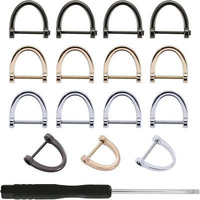 15 Piezas Llavero Anillo D para Monedero, Anillo D Grillete Tornillo con Destornillador  Foto 1 de 4