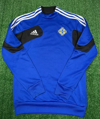 Northern Ireland FC Adidas 2012 Blue Jumper | Mens Adult Small Football Top - Image 1 of 4