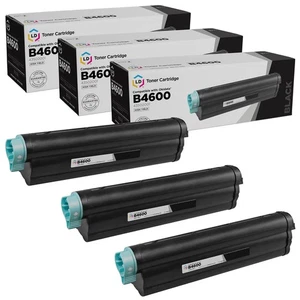 LD Comp Okidata 43502001 Set of 3 HY Black B4550 B4550n B4600 B4600n PS - Picture 1 of 9