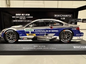 Minichamps 1/18 BMW M3 E92 DTM 2013 Schnitzer Team White #D Werner Limited 1002 - Imagen 1 de 8