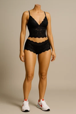 Sexy BH-Panty Set schwarz Gr 40 / L - Bild 1 von 4