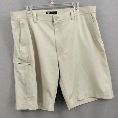 Pantalones Cortos de Golf Callaway Optimum Performance Bronceados Hombres 38 40 Bolsillo de Pelota de Carga Real Foto 1 de 4