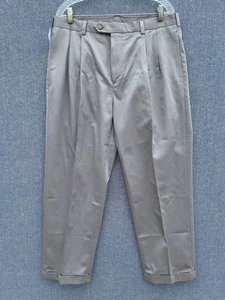 NWT Jos A Bank Traveler Pant Mens 36X29 Traditional Fit Gray Pleated Front - Picture 1 of 11