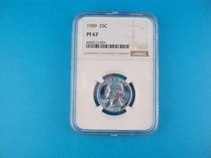 1959 25c PROOF WASHINGTON QUARTER DOLLAR--SILVER--NGC PF67 - Picture 1 of 4