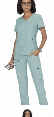 Koi Lite Matching Scrub Set - Pants Sz M and Shirt Sz Small.  Sage / Mint Green - Image 1 of 4
