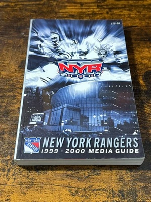 1999-2000 NHL New York Rangers Media Guide libro publicación hockey Mike Richter Foto 1 de 3