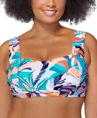 Женский купальный топ бикини большого размера изюм изогнутый, размер 22 Вт - Изображение 1 из 2