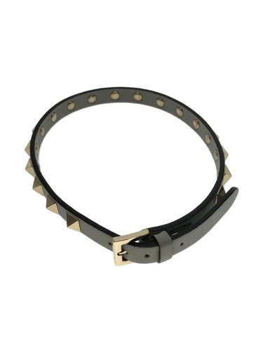 VALENTINO Girocollo Borchie in Pelle GRIGIO Donna