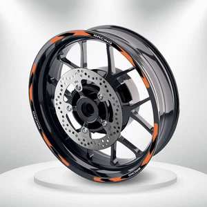 Orange 17'' Rim Wheel Sticker Decal Strip Tape R01B For Honda VFR800 VTEC -MC - Picture 1 of 11