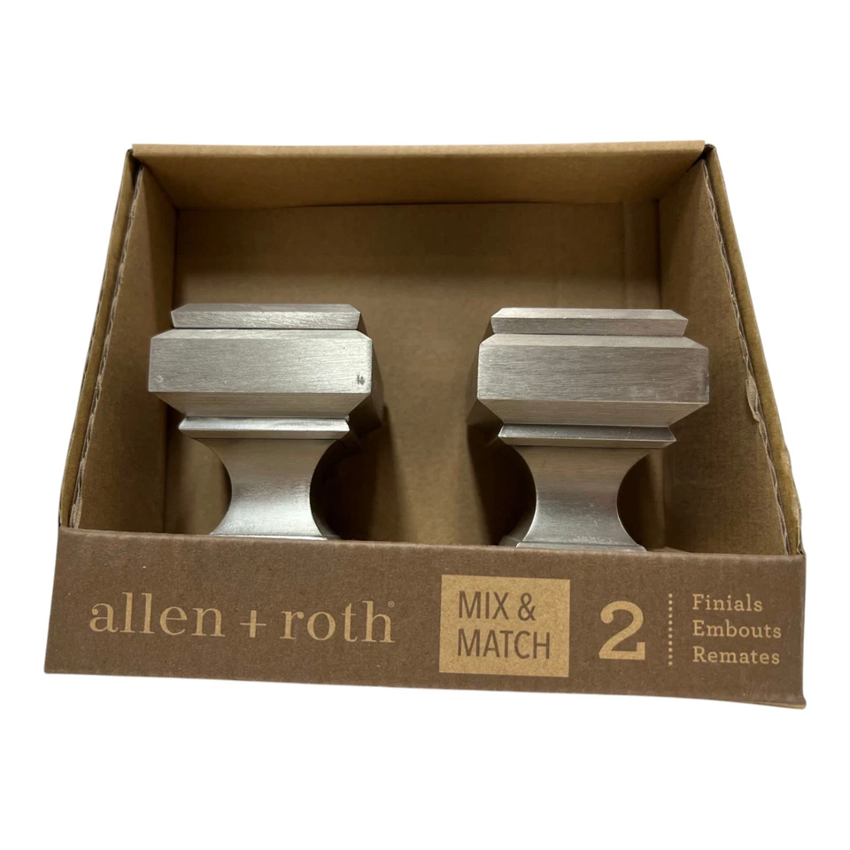 Curtain Rod finials brushed nickel allen roth 634452 aluminum
