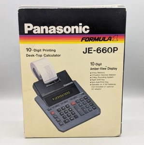 Nueva calculadora de escritorio Panasonic de impresión de 10 dígitos modelo JE-660P - Imagen 1 de 5