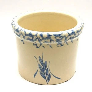 Roseville Pottery OHIO EE. UU. 1pt. bajo 2 R.R.P. Vajilla esponja trigo azul de colección - Imagen 1 de 5
