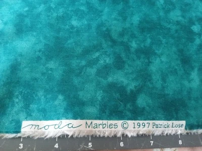 Vtg Moda Marbles 1997 Patrick Lose Green Batik Cotton Quilt Fabric 11*24" - Image 1 of 4
