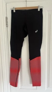 Asics Women’s Race Tight Black &Red Running Leggings Size S - Picture 1 of 6