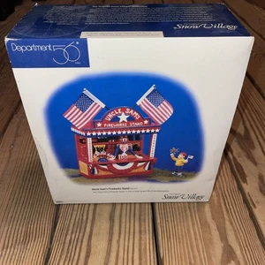 Dept 56 Stand Fuochi d’Artificio dello Zio Sam 2pz Figurine 4 Luglio #54974 Ritirato - Foto 1 di 8