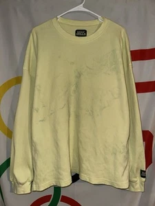 Daily Drills Waffelstrick Sweatshirt Damen M/L limettengrün Pullover Rundhals - Bild 1 von 7