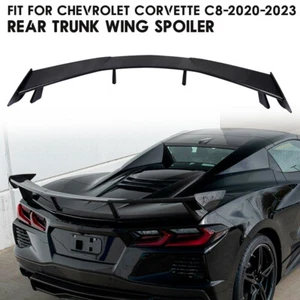 Carbon Look High Wing For Chevrolet Corvette C8 2020- Rear Trunk Spoiler Wing - Foto 1 di 11