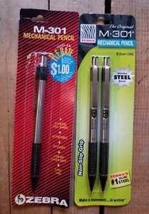 NUOVA matita meccanica in acciaio inox Zebra M-301, 0,5 mm ~ 2 confezioni - Foto 1 di 2