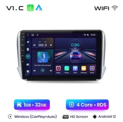 Autoradio Per Peugeot 208-2008 2012-2018  1G+32GB Wireless CarPlay+Retro - Immagine 1 di 4