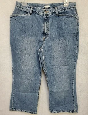 Liz Claiborne Womens Capri Jeans Pants Size 16 Blue Tabitha - Image 1 of 4