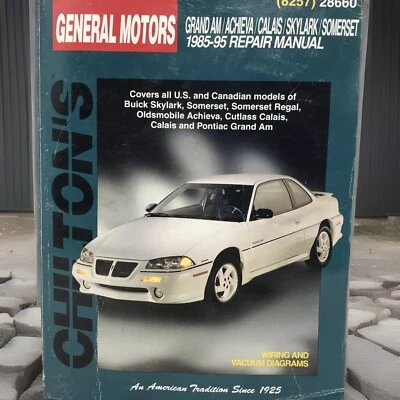 Cutlass Calais Skylark Somerset 1985-1995 Service Repair Manual 1994 1993 1992  Foto 1 de 4