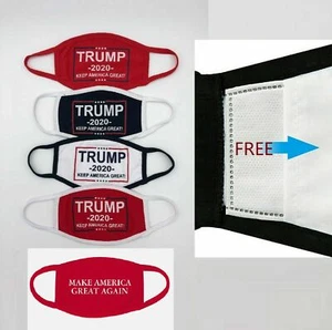 Trump 2020 Face Protection MAGA Keep America Great Trump Face Mask Reusable - Picture 1 of 14