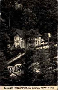 BAD SCHANDAU Sachsen Gaststätte Waldhäusle AK ~1959 DDR Echtfoto-AK ungelaufen - Picture 1 of 2
