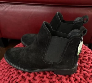 NEW Paul Green Women Jax Fine Black Suede Chelsea Booties US size 7 Austrian 4.5 - Picture 1 of 5