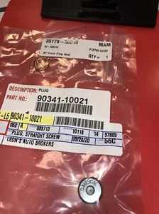 LEXUS OEM FACTORY ATM TRANSMISSION PAN DRAIN PLUG 90341-10021+35178-30010 Seal - Picture 1 of 4