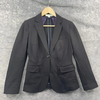 Chaqueta Blazer Boden Mujer 4P Negra 1 Botón Carrera Ajustada Elastizada Trabajo Oficina Foto 1 de 4