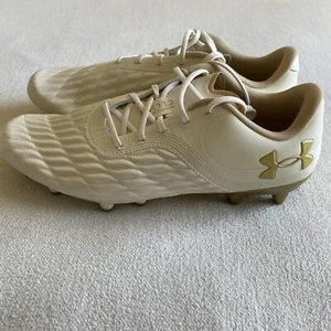Under Armour Magnetico Pro 3 FG Women Size 9.5 Soccer Cleats Ivory Dune - Picture 1 of 13