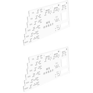  2pcs Braille Card Attention Label Card With Braille Outdoor Braille Card