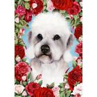 Roses Garden Flag - Pepper Dandie Dinmont Terrier 192111