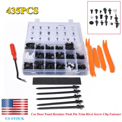 435x Car Door Panel Retainer Push Pin Trim Rivet Screw Clip Fastener Tool - Image 1 of 4
