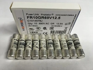 FERRAZ SHAWMUT MERSEN FR10GR69V12.5 12.5A 690V Fuse JPSF846 Qty of 1/5/10 - Picture 1 of 7