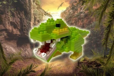 Daiso Petit Block Tyrannosaurus Assembling blocks with instruction New Japan F/S - Image 1 of 4