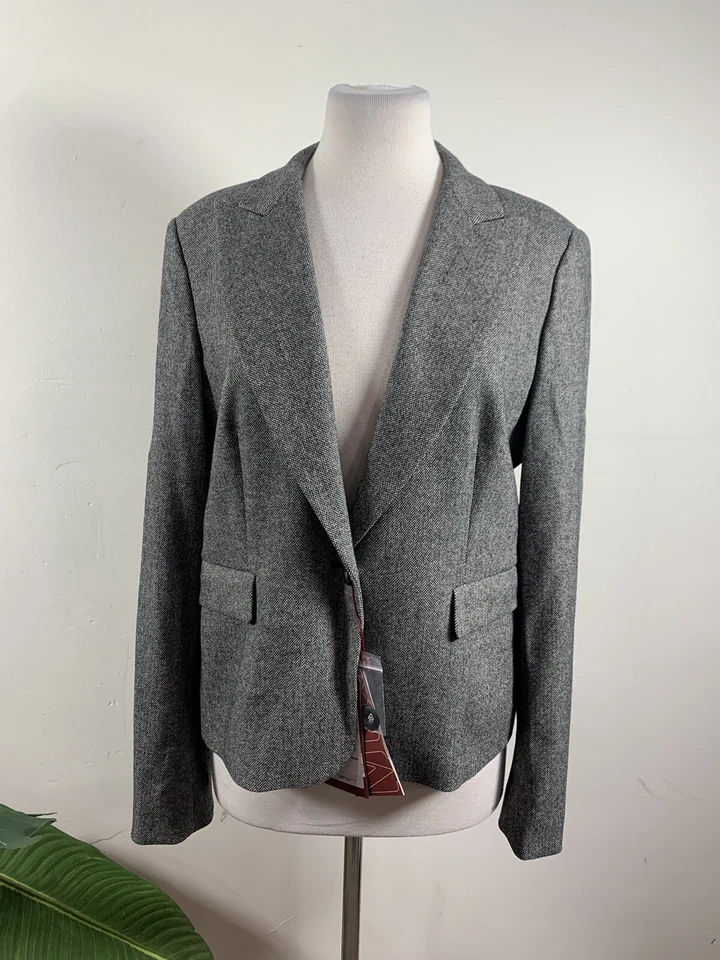 Chaqueta Max Mara Studio negra arenque Bon, talla 12, $595 Foto 1 de 4