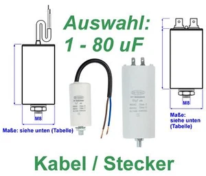 Kondensator Anlaufkondensator Motorkondensator Arbeitskondensator 1µF-80µF 450V - Bild 1 von 5