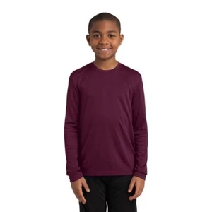 Sport-Tek YST350LS Youth Long Sleeve Performance Moisture Wicking Gym T-Shirt - Picture 1 of 26