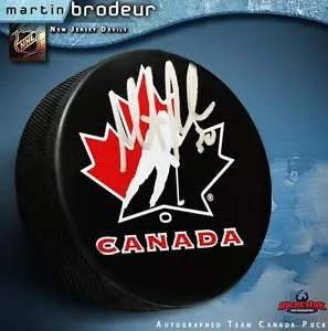MARTIN BRODEUR Signed Team Canada Puck - New Jersey Devils - Picture 1 of 2