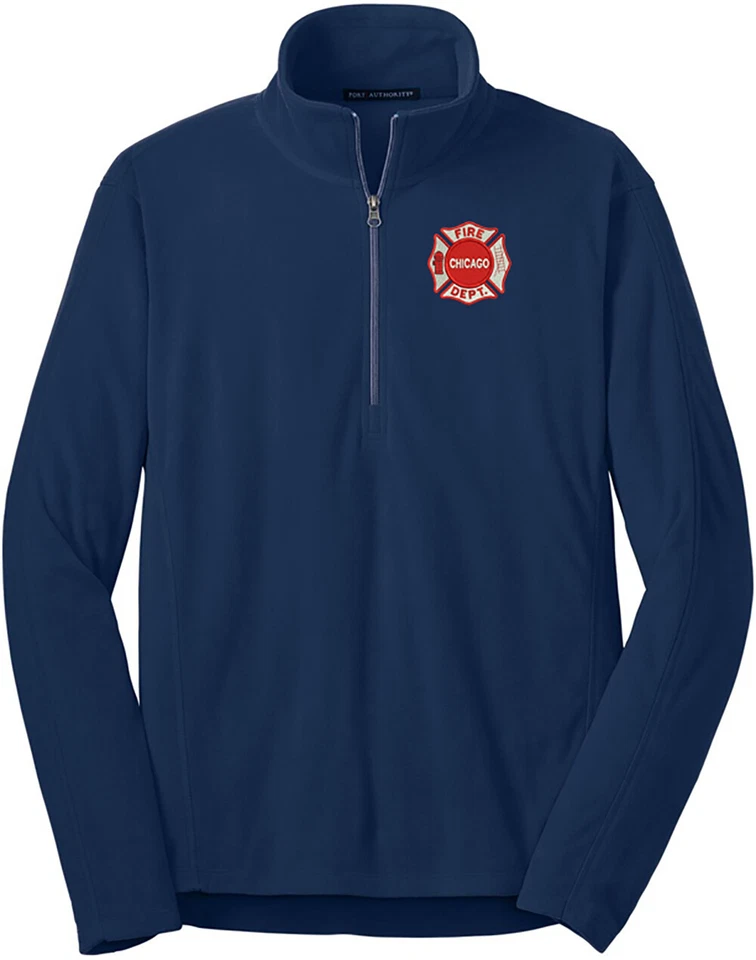 Chicago Fire Department Microfleece 1/2-Zip Pullover Maltese F224 - Image 1 of 1