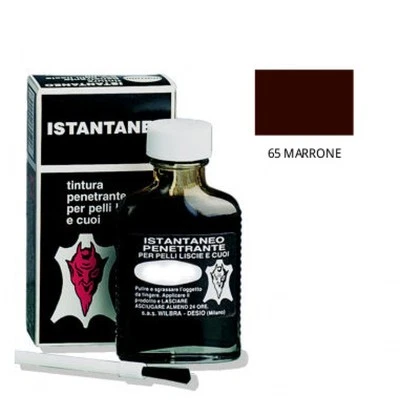 WILBRA TINTURA A PENNELLO COLORE MARRONE PER TINGERE RICOLORARE SCARPE IN PELLE E CUOIO