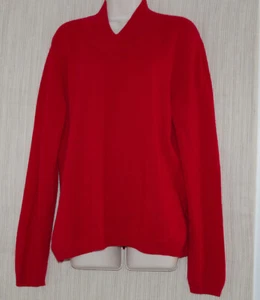 Investments Fine cashmere Red V Neck Women Sweater Size:XL - Picture 1 of 3