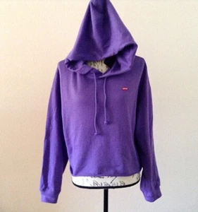 LEVI Women’s Medium Hoodie Long Sleeve Purple Sweatshirt Brand New with Tags - Picture 1 of 8