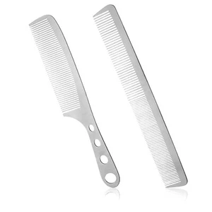 2 Pcs Metal Comb, Hair Styling Comb Fine Tooth Comb Stainless Steel Comb Set.... - Picture 1 of 7