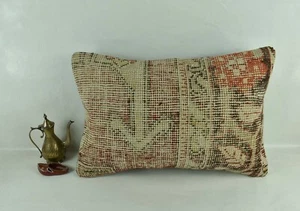 Kilim Pillow Cover 16x24 Tribal Vintage Turkish Carpet Lumbar Pillow Cover 3067 - Picture 1 of 4