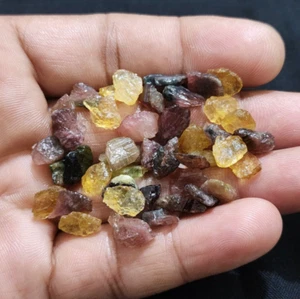Elegante Lote de 43 Piezas Crudo Multi Turmalina Tamaño 9-12 MM Para Joyería Piedras Preciosas Sueltas - Imagen 1 de 8