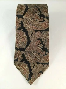 JZ Richards Black & Gold Men's Silk Tie - Picture 1 of 4