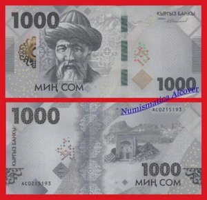 KIRGUISTAN KYRGYZSTAN 1000 Som 2023 Pick NEW SC / UNC - Imagen 1 de 1